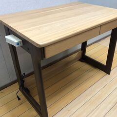 イトーキ ITOKI TH-MH型 奥行可変デスク 天然木 ナラ材 学習机 事務机 ワークデスク 北欧風 木 カフェ風 ナチュラルインテリア　【糸島市内 送料無料】251026-8の画像