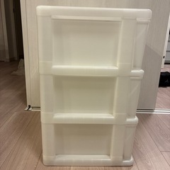 お値段以上ニトリの3段収納ケースの画像