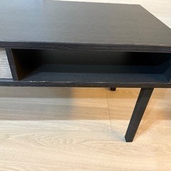 アイリスオーヤマ HIROBIROシリーズ ウッドセンターテーブル WCT-800 ブラック/アッシュグレー 一人暮らし テーブルの画像