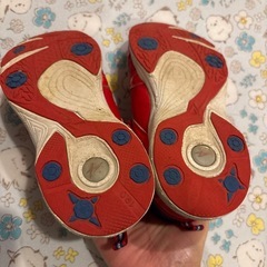 子供シューズ　スニーカー　レッド系　めでたい　19cmの画像