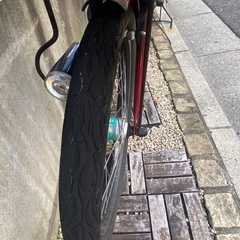 子供乗せ自転車　ママチャリ　チャイルドシート付の画像