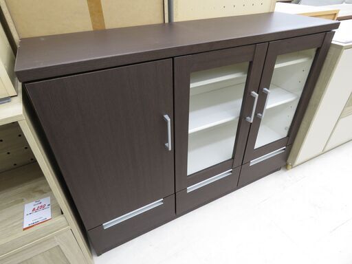 千歳市/恵庭市 近郊配送 ニトリ サイドボード レイジェス120 キッチン収納家具 店頭でのお受渡し大歓迎