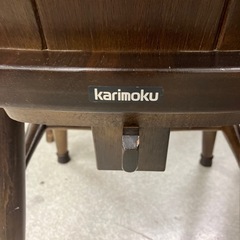 A2510-384 karimoku RUSTIC  ダイニングチェア③ ヴィンテージ ダークブラウン キズ汚れ有りの画像