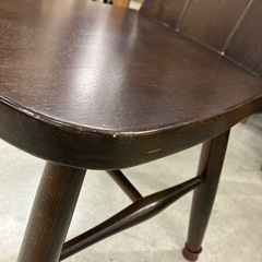 A2510-384 karimoku RUSTIC  ダイニングチェア③ ヴィンテージ ダークブラウン キズ汚れ有りの画像