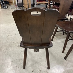 A2510-385 karimoku RUSTIC  ダイニングチェア④ ヴィンテージ ダークブラウン キズ汚れ有りの画像