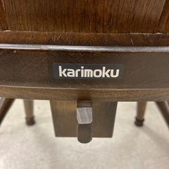 A2510-385 karimoku RUSTIC  ダイニングチェア④ ヴィンテージ ダークブラウン キズ汚れ有りの画像