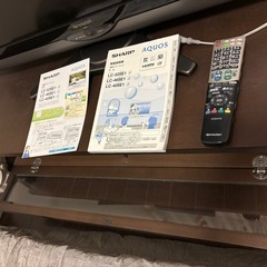 お譲り先決定　アクオス　40インチ　無印良品　テレビ台付きの画像