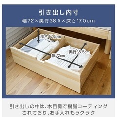 【日時指定あり ご自身で運び出しできる方】収納付き コンセント付き シングルベッドの画像