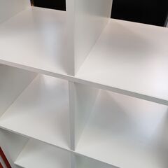 IKEA イケア   KALLAX　カラックス　シェルフユニット　収納棚　ホワイト　白　サイズ（約）幅94×奥39.5×高122　■近隣配送無料 買取GO‼　栄和店の画像