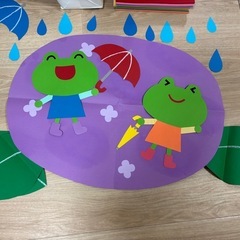 【決まりました】保育　環境壁面　梅雨　（カエル）の画像