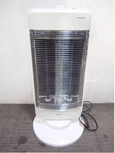電気ヒーター　ツインヒート PLUS　DBC-J122(W)　動作良好　2020年製　YAMAZEN　twinheat+　首振り　カーボンヒーター　123ZS