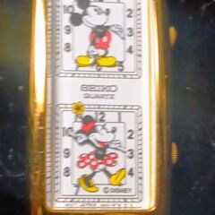 ◆取引条件有り◆海外限定版◆SEIKOミッキー&ミニーWフェイス・デュアルタイム 1N00-5K60 QUARTZ腕時計 レアアイテム（電池切れ）の画像