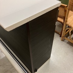 A2510-390 NITORI キッチンカウンター バー　カウンター ダークブラウン キズ汚れ有りの画像