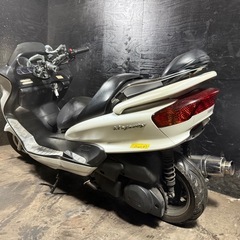 ★支払総額5.0万円★買取強化中！　まずはカンタン無料査定まで！ ヤマハ マジェスティ250 白 SG03J 人気のマジェスティ！ アルミステップ！ バッテリー新品！ 社外マフラー！ 社外ハンドル、ポスト！ タンデムバー！ 外観良好！の画像