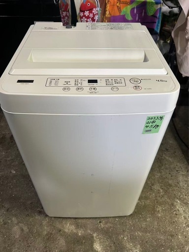 1018 23年洗濯機4.5k gkg(配送、設置)無料！！