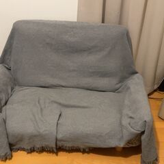 リクライニングソファ　2人掛け　カバーつきの画像