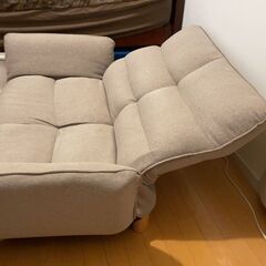 リクライニングソファ　2人掛け　カバーつきの画像