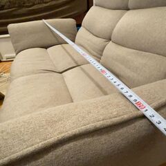 リクライニングソファ　2人掛け　カバーつきの画像