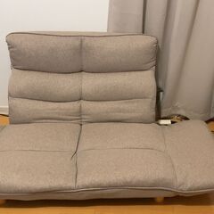 リクライニングソファ　2人掛け　カバーつきの画像
