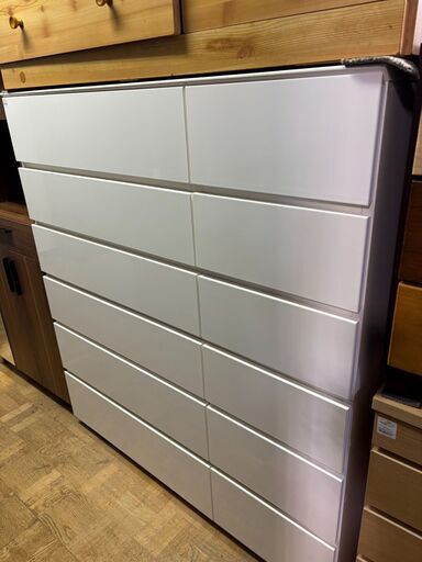 【ジャングル深井店】★ニトリ ハイチェスト クエス 120-6WH 収納家具 家具 堺市（中区 堺区 東区 西区 南区 北区）和泉市 河内長野市 富田林市 松原市 狭山市 深井 【FU2831】