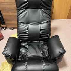 ◇引取希望：美品 ニトリ ポケットコイル 360度回転＆ひじつき 座椅子［傷・汚れに強い合成皮革］リクライニング 東京都の画像