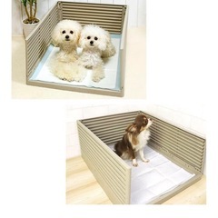 iDog HACK 愛犬のためのインテリアトイレ ΞLOUVER アイドッグ-ブラウンの画像