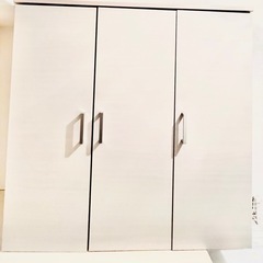 靴箱 シューズボックス　棚　ホワイト　幅90cmの画像