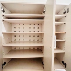 靴箱 シューズボックス　棚　ホワイト　幅90cmの画像