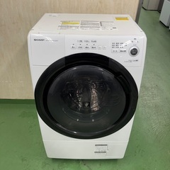 183 SHARP ドラム式洗濯機　乾燥機能付き　7/3.5kg 小型　一人暮らし　左開き　単身向け　の画像