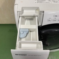 183 SHARP ドラム式洗濯機　乾燥機能付き　7/3.5kg 小型　一人暮らし　左開き　単身向け　の画像