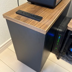 ケーブル収納ボックス ウォールナット×ブラックの画像