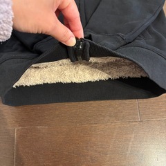 UNIQLO ボアスウェットフルジップパーカ 120 黒の画像