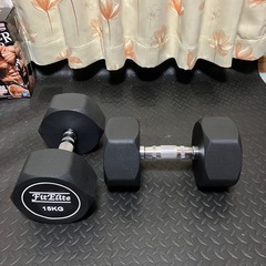 美品ジムダンベル15kg2個セットの画像
