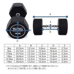 美品ジムダンベル15kg2個セットの画像