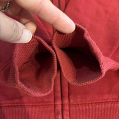 UNIQLO ボアスウェットフルジップパーカ 120 赤の画像
