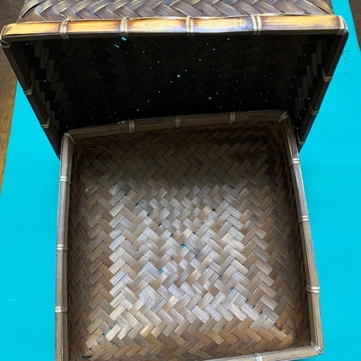 レトロなアンティーク竹かご (ワークス) 竹松のインテリア雑貨/小物