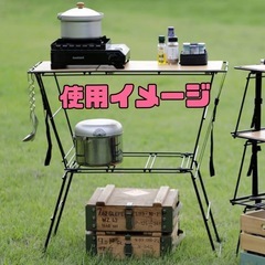 ハングアウト　Hang Out キャンプテーブル 折りたたみ キッチンクランククッキングテーブル　収納袋付き の画像