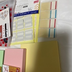 ダイソーの付箋と目玉クリップ‪☆などの画像