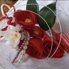 髪飾り　椿　和装の画像