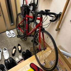 ロードバイク　レッド　本日まで使用
の画像