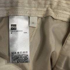 こーでコーデュロイスカート　GU ホワイトの画像