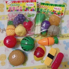 ②おままごと ままごと キッチン 野菜 果物 ケーキ お寿司 カトラリー セット の画像