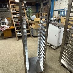 tanico タニコー ステンレスラック 16段 トレイラック 業務用 ベーカリー 製菓 厨房機器 パン屋 ケーキ店 キッチンワゴン キャスター付の画像