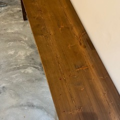 アンティーク 長机 作業台 引き出しの画像