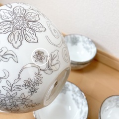 庫山窯 花柄 陶器 丼 ボウル 6個の画像