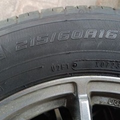 215/60r16good year 2023年製ほぼ新品とアルミホイール4本の画像