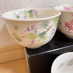 竹久夢二 美濃焼 花 どんぐり 実 四季 陶器 鉢 ボウル 5個の画像
