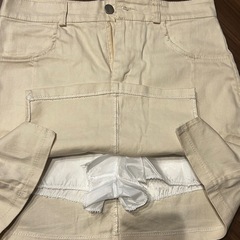 レディース　スカート　パンツ　白　ホワイトの画像
