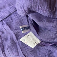 鍵編み　チュニック　紫の画像