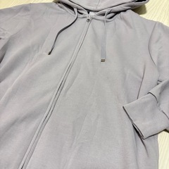 【美品】 スウェット パーカー フーディー　ラベンダー　紫　の画像